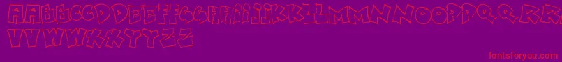 BoredSchoolboy Font – Red Fonts on Purple Background