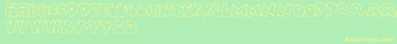 BoredSchoolboy Font – Yellow Fonts on Green Background