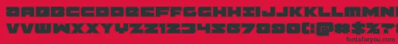 Banjinacad Font – Black Fonts on Red Background