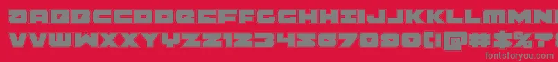 Banjinacad Font – Gray Fonts on Red Background