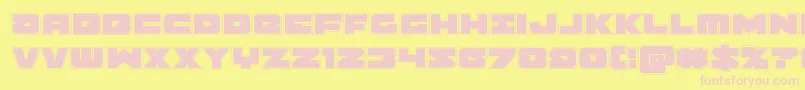 Banjinacad Font – Pink Fonts on Yellow Background