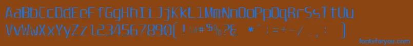 Шрифт Unispacegaunt – синие шрифты на коричневом фоне