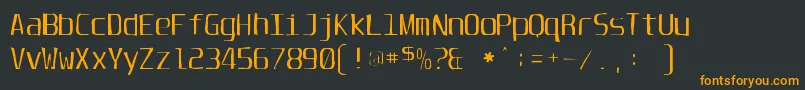 Шрифт Unispacegaunt – оранжевые шрифты на чёрном фоне