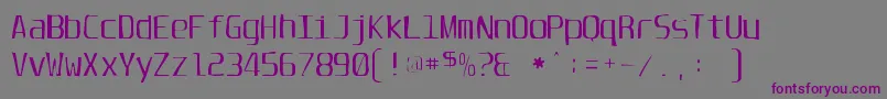 Unispacegaunt Font – Purple Fonts on Gray Background
