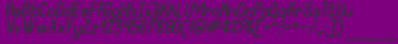 NotarizedOpenlyScriptObliqueSt Font – Black Fonts on Purple Background