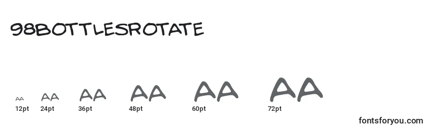 98bottlesrotate Font Sizes