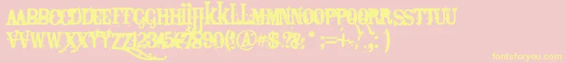 Bagpack Font – Yellow Fonts on Pink Background