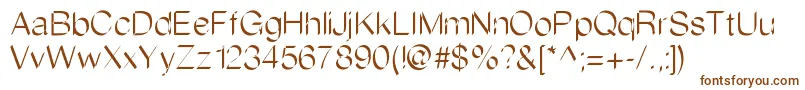 Шрифт Flatstock – коричневые шрифты на белом фоне