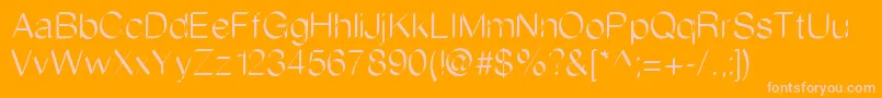 Flatstock Font – Pink Fonts on Orange Background