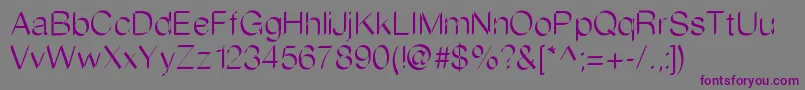 Шрифт Flatstock – фиолетовые шрифты на сером фоне