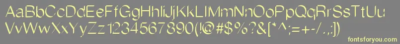 Flatstock Font – Yellow Fonts on Gray Background