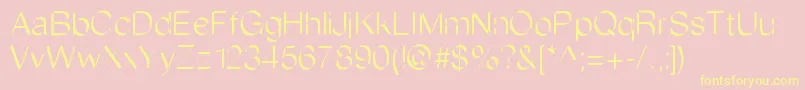 Flatstock Font – Yellow Fonts on Pink Background