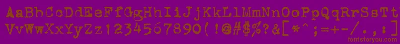 StOldTypewriter Font – Brown Fonts on Purple Background