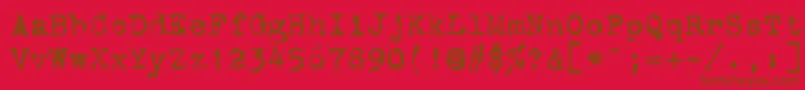 フォントStOldTypewriter – 赤い背景に茶色の文字