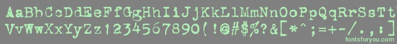 StOldTypewriter Font – Green Fonts on Gray Background