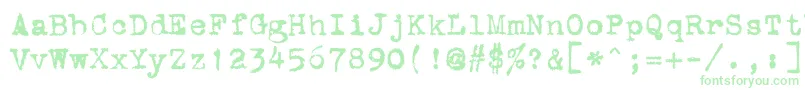 StOldTypewriter Font – Green Fonts on White Background
