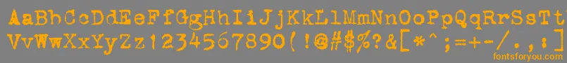 StOldTypewriter Font – Orange Fonts on Gray Background