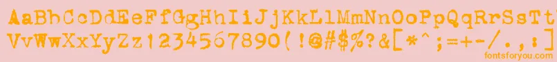 StOldTypewriter Font – Orange Fonts on Pink Background