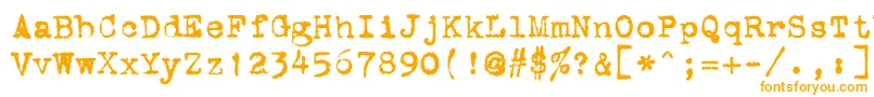 StOldTypewriter Font – Orange Fonts on White Background