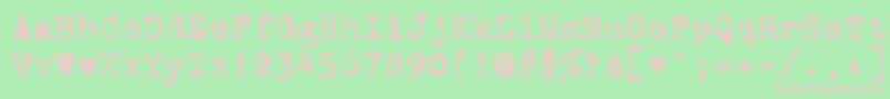 StOldTypewriter Font – Pink Fonts on Green Background