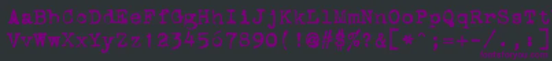 Шрифт StOldTypewriter – фиолетовые шрифты на чёрном фоне