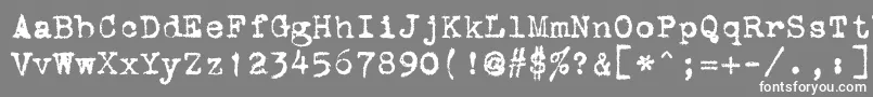 StOldTypewriter Font – White Fonts on Gray Background