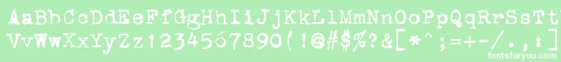 StOldTypewriter Font – White Fonts on Green Background