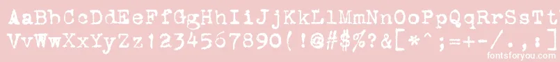 StOldTypewriter Font – White Fonts on Pink Background