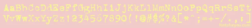 Шрифт StOldTypewriter – жёлтые шрифты на розовом фоне