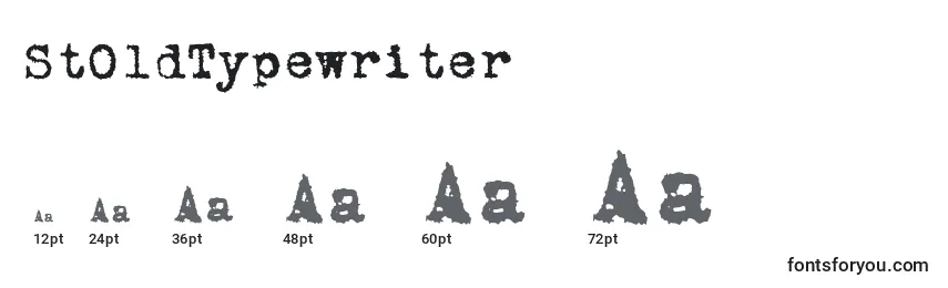StOldTypewriter Font Sizes