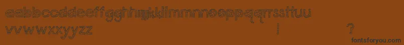 Weitere Informationen zur CoconutPoint-Schriftart CoconutPoint-Schriftart – Schwarze Schriften auf braunem Hintergrund