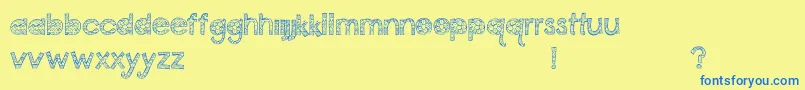 Weitere Informationen zur CoconutPoint-Schriftart CoconutPoint-Schriftart – Blaue Schriften auf gelbem Hintergrund