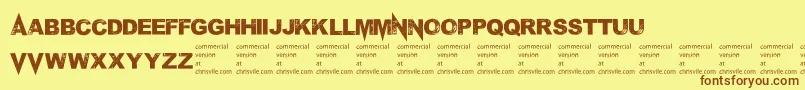 Mponderosa Font – Brown Fonts on Yellow Background