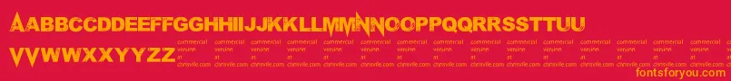 Mponderosa Font – Orange Fonts on Red Background