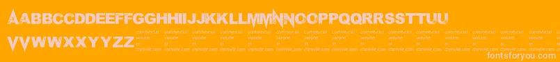Mponderosa Font – Pink Fonts on Orange Background