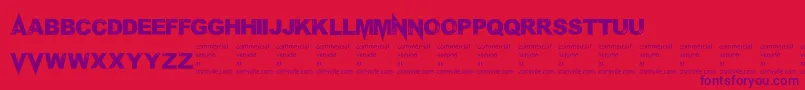 Mponderosa Font – Purple Fonts on Red Background