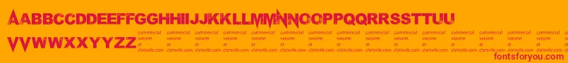 Mponderosa Font – Red Fonts on Orange Background