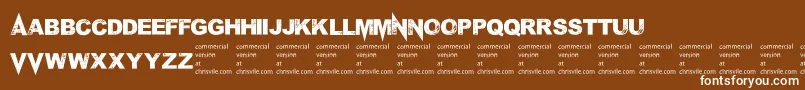 Mponderosa Font – White Fonts on Brown Background