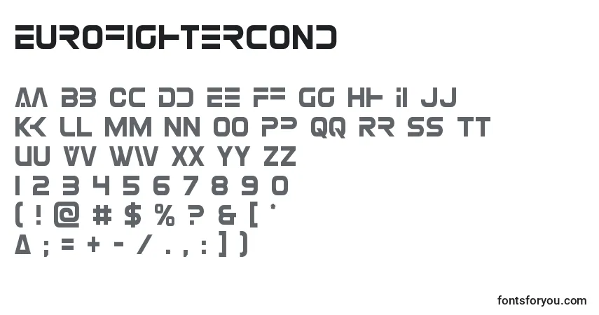 Шрифт Eurofightercond – алфавит, цифры, специальные символы