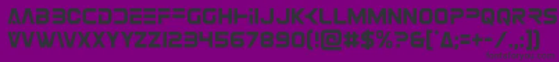 Шрифт Eurofightercond – чёрные шрифты на фиолетовом фоне
