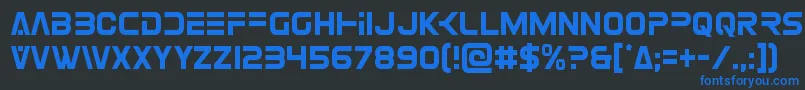 Eurofightercond Font – Blue Fonts on Black Background