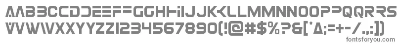 フォントEurofightercond – 白い背景に灰色の文字