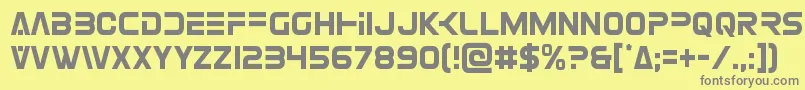 Eurofightercond Font – Gray Fonts on Yellow Background