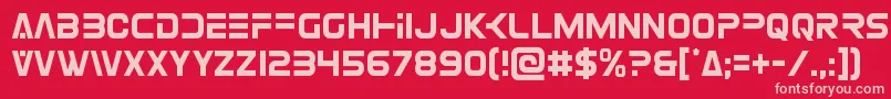 Eurofightercond Font – Pink Fonts on Red Background