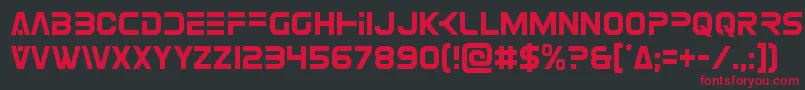 Eurofightercond Font – Red Fonts on Black Background