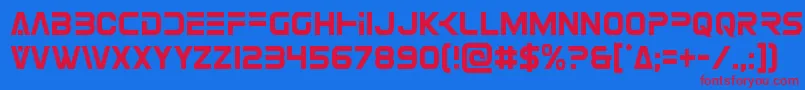 Eurofightercond Font – Red Fonts on Blue Background