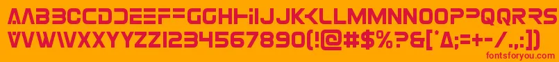 Eurofightercond Font – Red Fonts on Orange Background