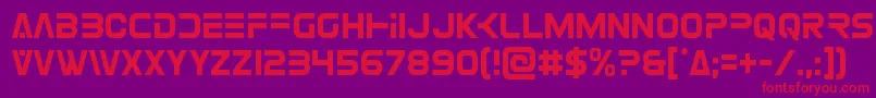 Eurofightercond Font – Red Fonts on Purple Background
