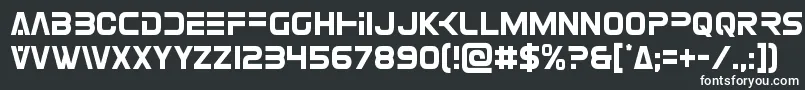 Шрифт Eurofightercond – белые шрифты на чёрном фоне