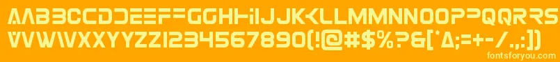 Eurofightercond Font – Yellow Fonts on Orange Background